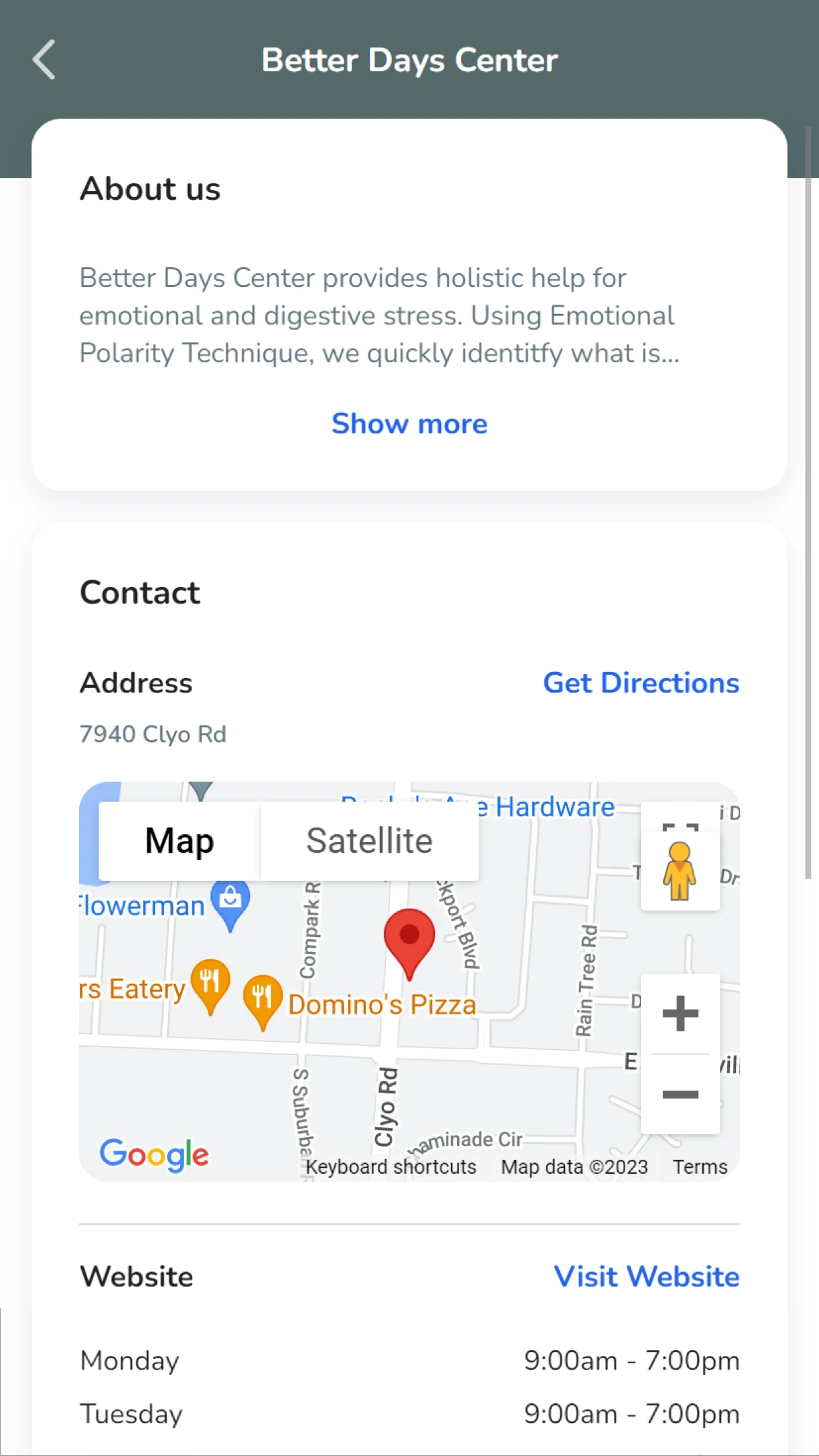 Better Days Center screenshot